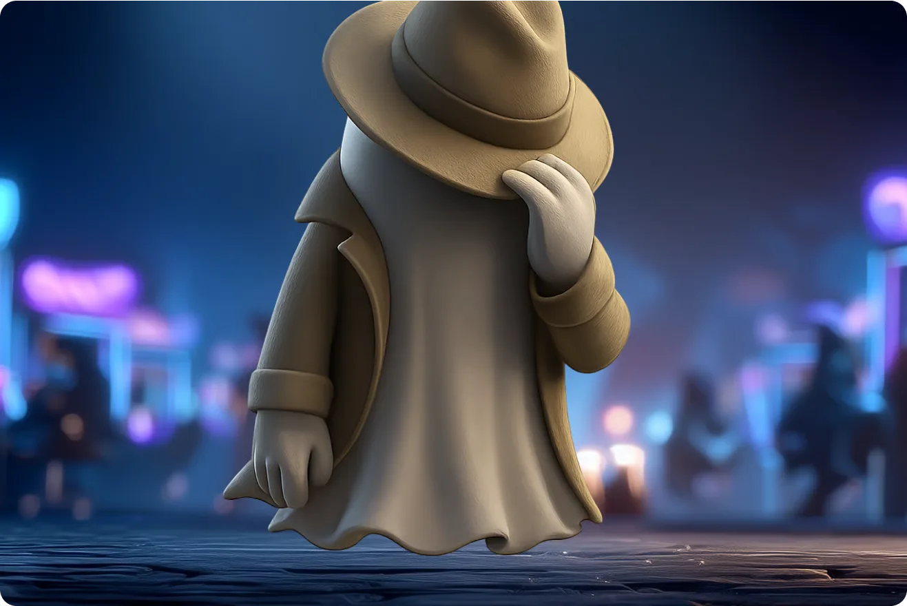 Le fantôme Spookino qui veille discrètement à l'équité des tables